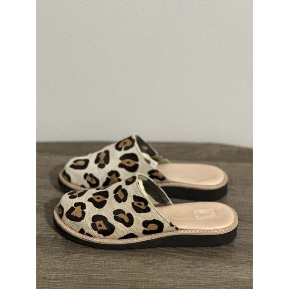 Two Thousand Never Cheetah Print Calf Hair Mules Slides Size 8 Made In USA - Picture 3 of 13